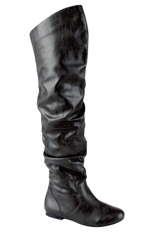 Women Leather Keen High Slouchy Boot